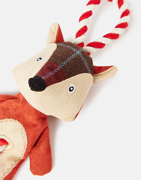 Joules Pet Collection – Rope Heritage Tweed Fox Dog Toy