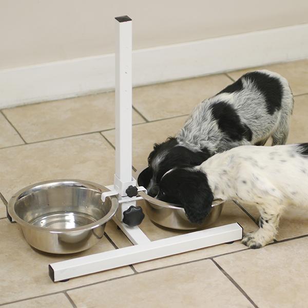 Stainless Steel Feeders Adjustable Double Diner Pet Bowl