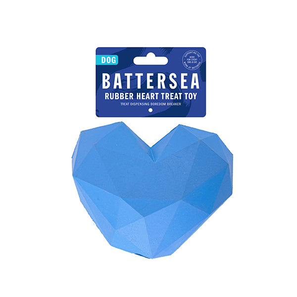Battersea Rubber Heart Treat Toy For Dogs