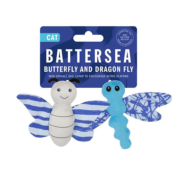 Battersea Butterfly & Dragonfly Duo – Catnip Cat Toys with Crinkle Wings