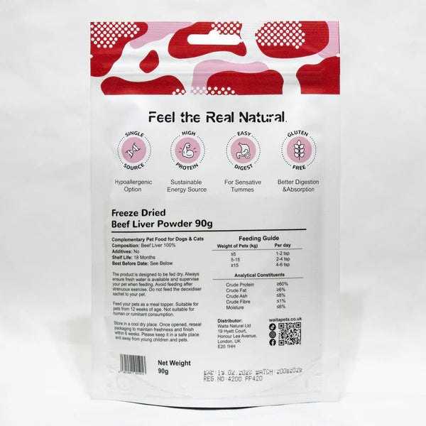 100% beef liver powder topper for dogs and cats