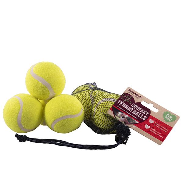 Jolly Doggy Squeaky Tennis Balls – 3 Pack