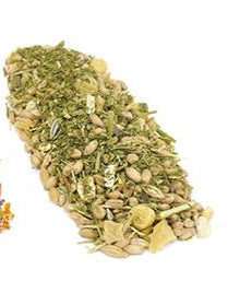 Herbal mix on a white background