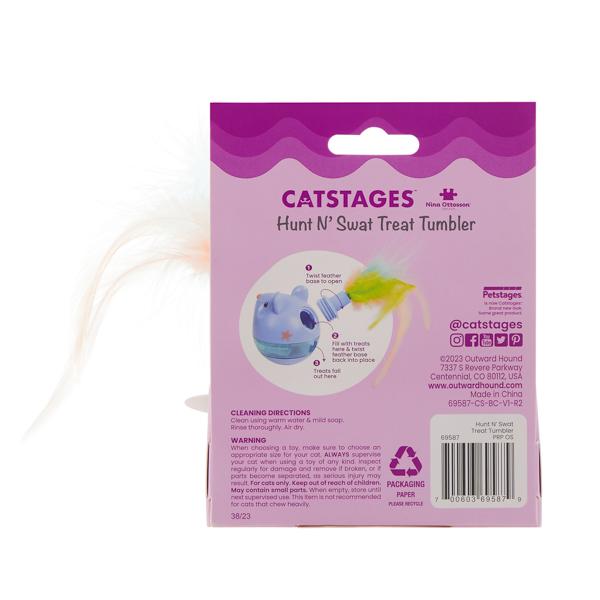 Catstages Hunt N' Swat Treat Tumbler packaging on a white background