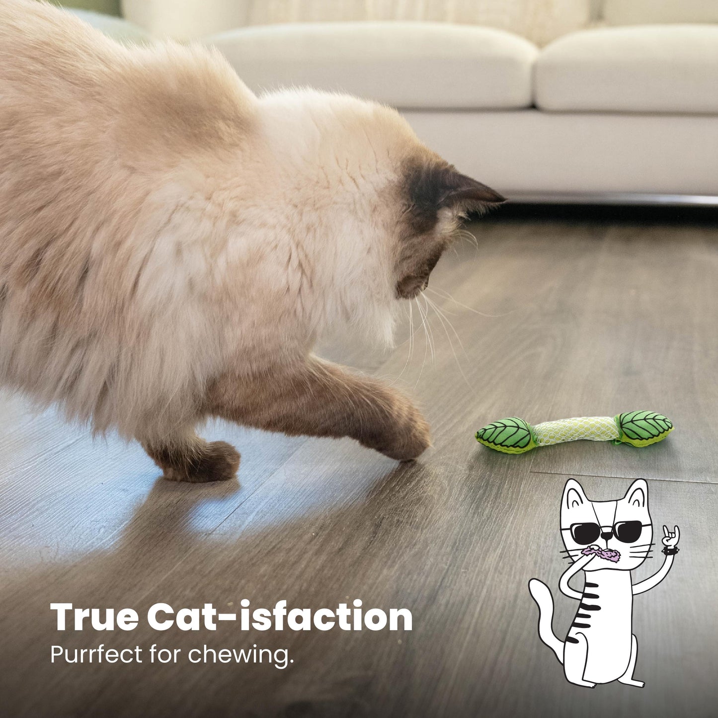 Nina Ottosson Catstages Fresh Breath Mint Stick Cat Toy – Dental Chew with Real Catmint