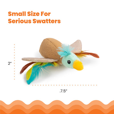 Catstages Flapperz Duck Cat Toy with Catnip, Crinkle & Feathers – 7.5" Enrichment Toy.