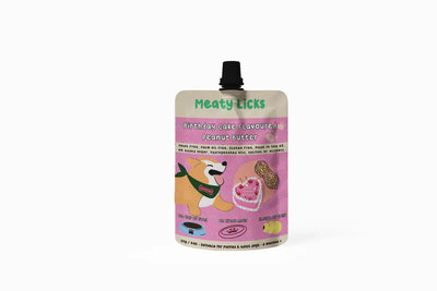 Meaty Licks Birthday Cake Peanut Butter for Dogs 113g.