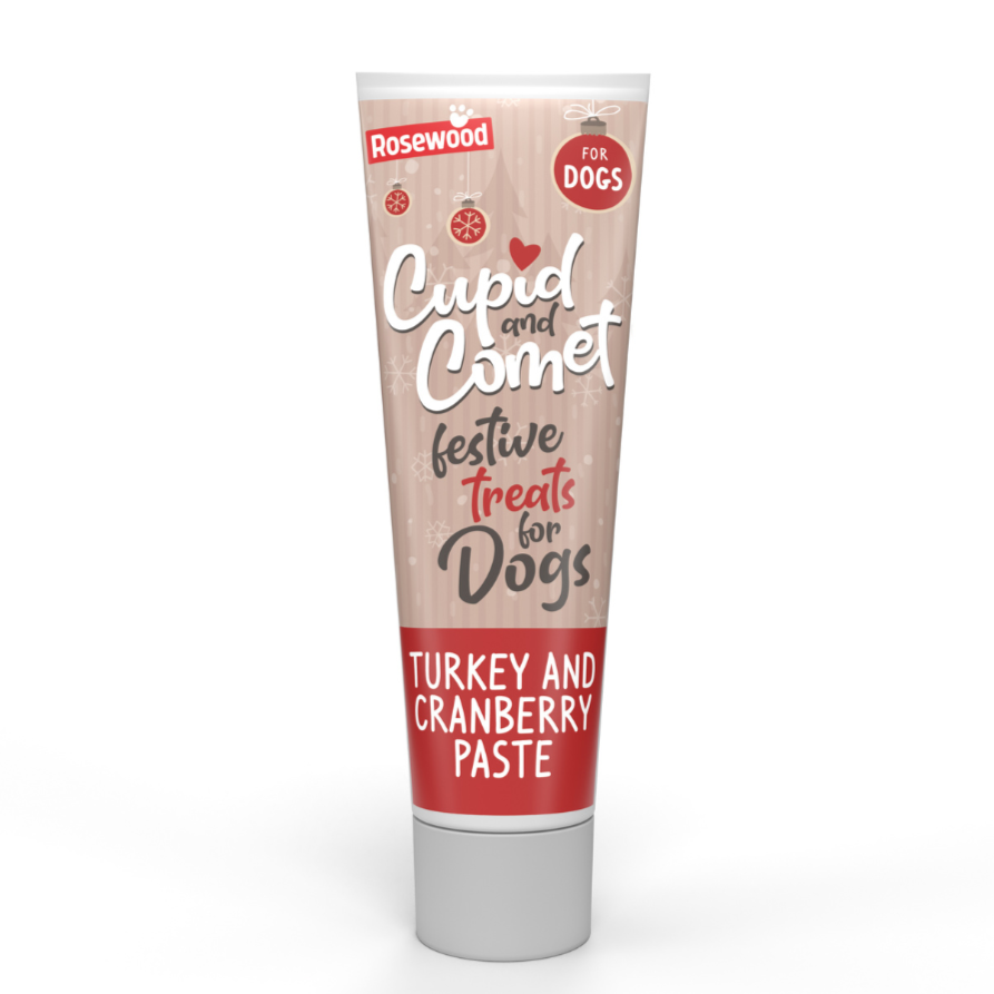 Cupid & Comet Christmas Lick Mat with Cranberry & Turkey Paste