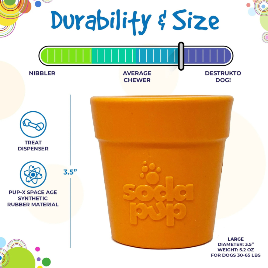 Soda Pup Flower Pot Treat Dispenser For Dogs