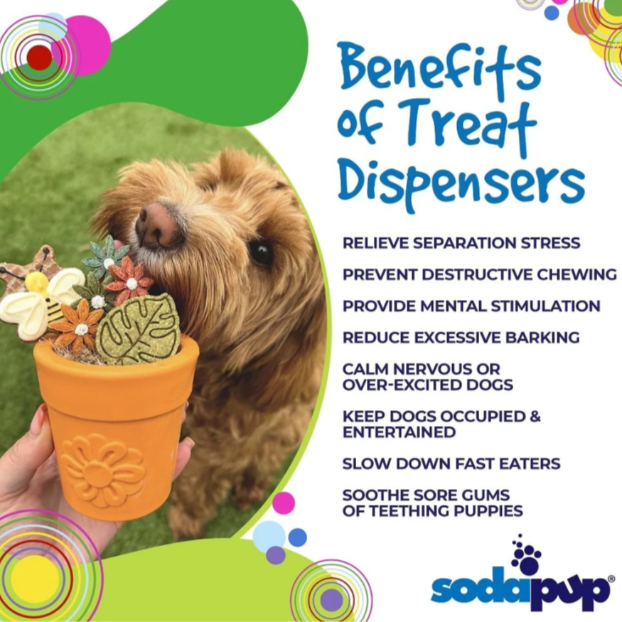 Soda Pup Flower Pot Treat Dispenser For Dogs