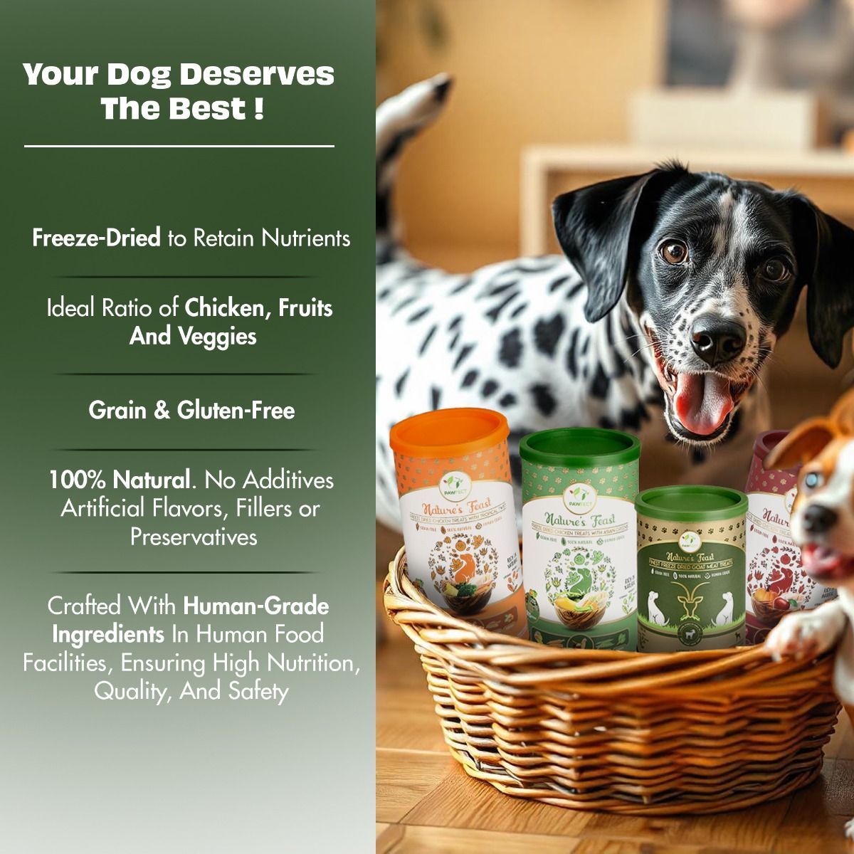 Pawfect Nature's Feast Freeze-Dried Treat- Goat Meat -Dog 50g