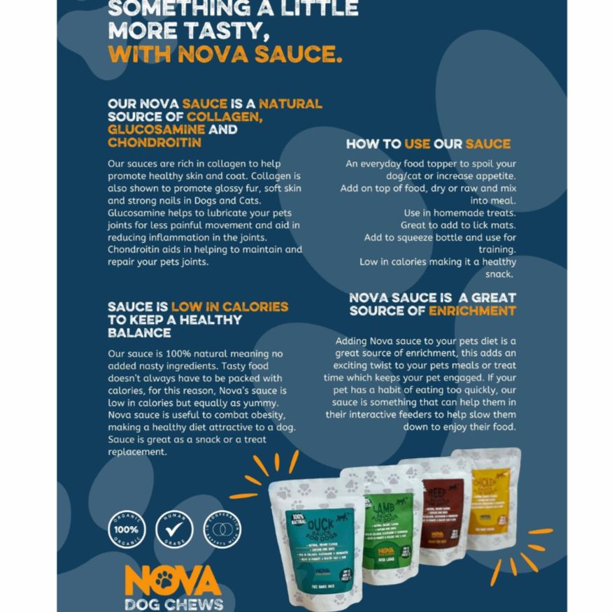 Nova Ready Made Sauce Sachets For Dogs 100ml