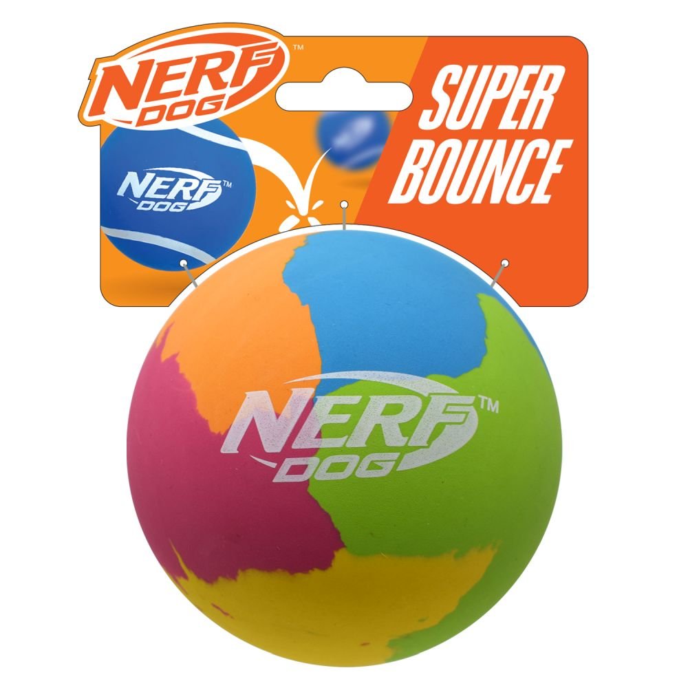 Nerf Dog Rubber Super Bounce Ball 3.8in – Assorted Colours