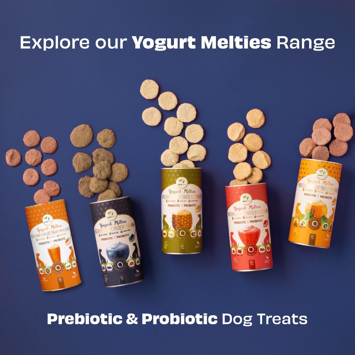 Pawfect Pre and Probiotic Dog Treats: Blueberry & Yogurt 38g