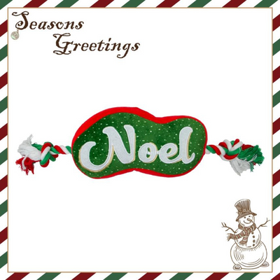 “Ancol Noel The Rope Tugger – festive Christmas rope and plush dog toy for tugging, chewing, and cuddling