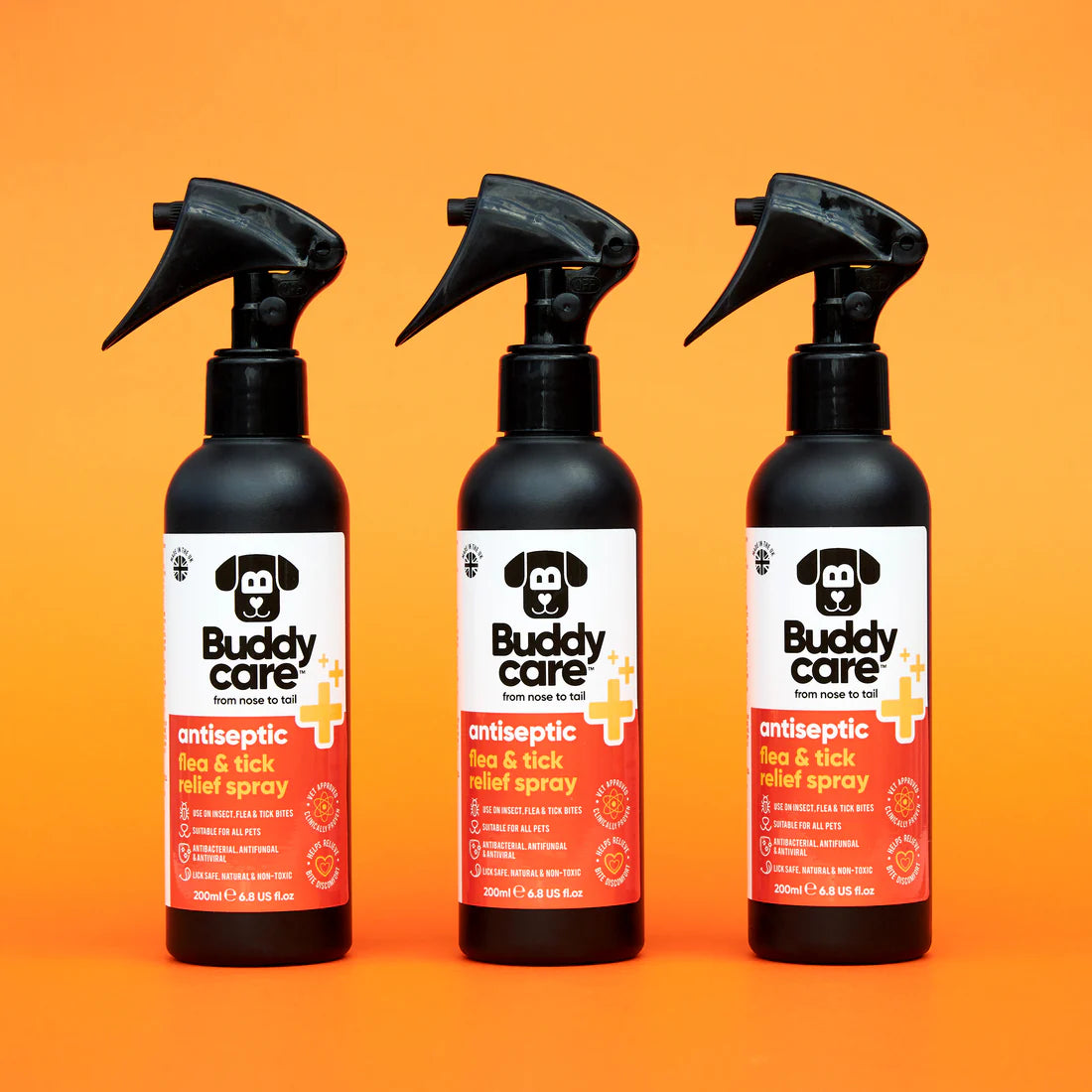 Buddy Care Pet Antiseptic Flea & Tick Relief Spray