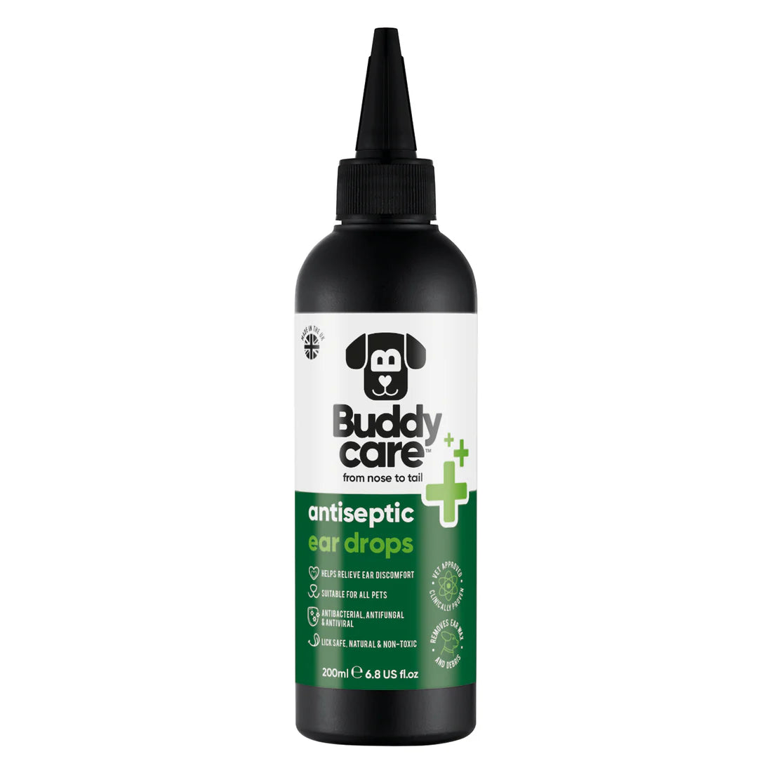Buddycare Dog Ear Cleaner 200ml – Gentle Aloe Vera Ear Cleaning Solution