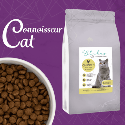 Blake’s Luxury Pet Food – Connoisseur Cat Food.