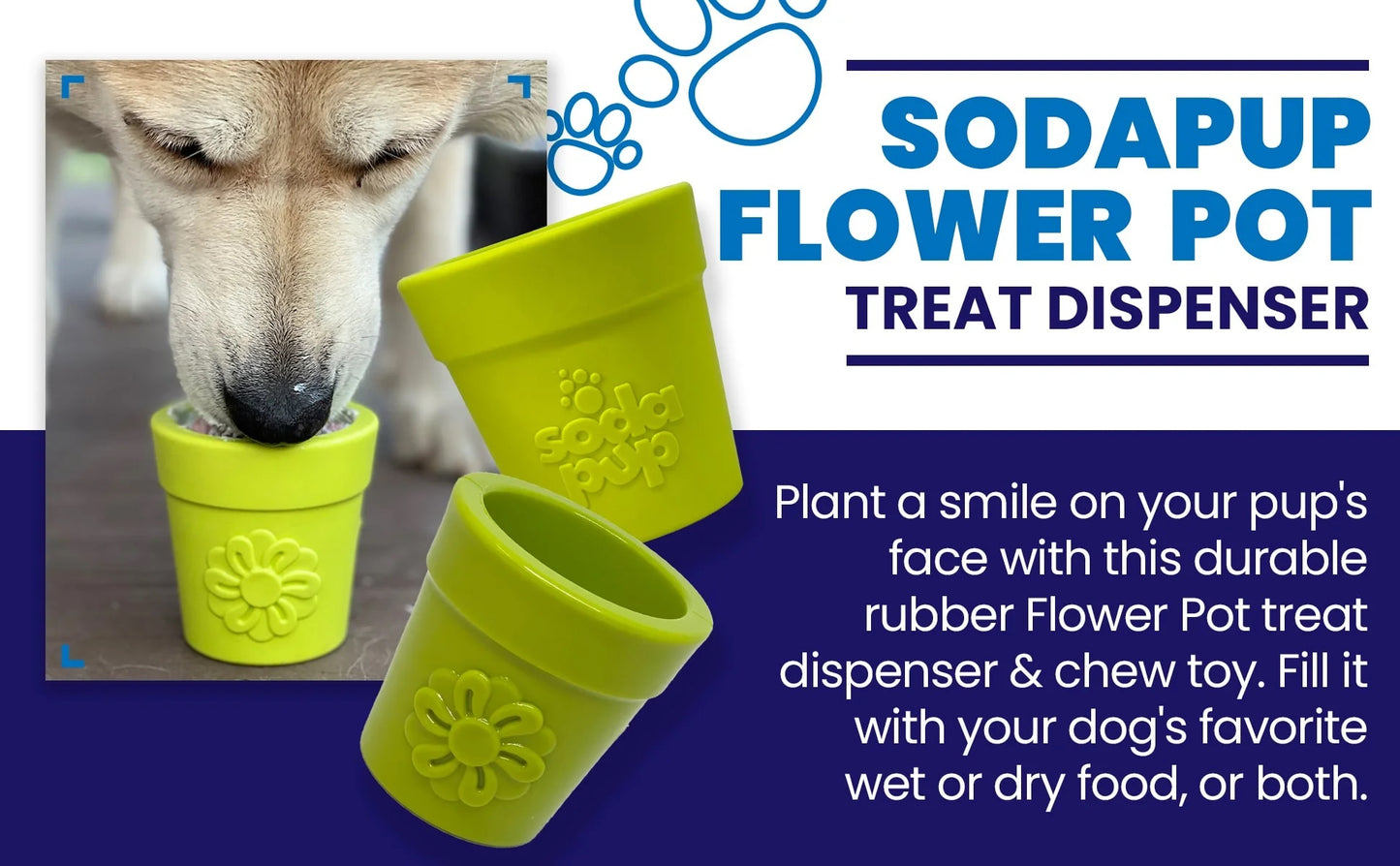 Soda Pup Flower Pot Treat Dispenser For Dogs