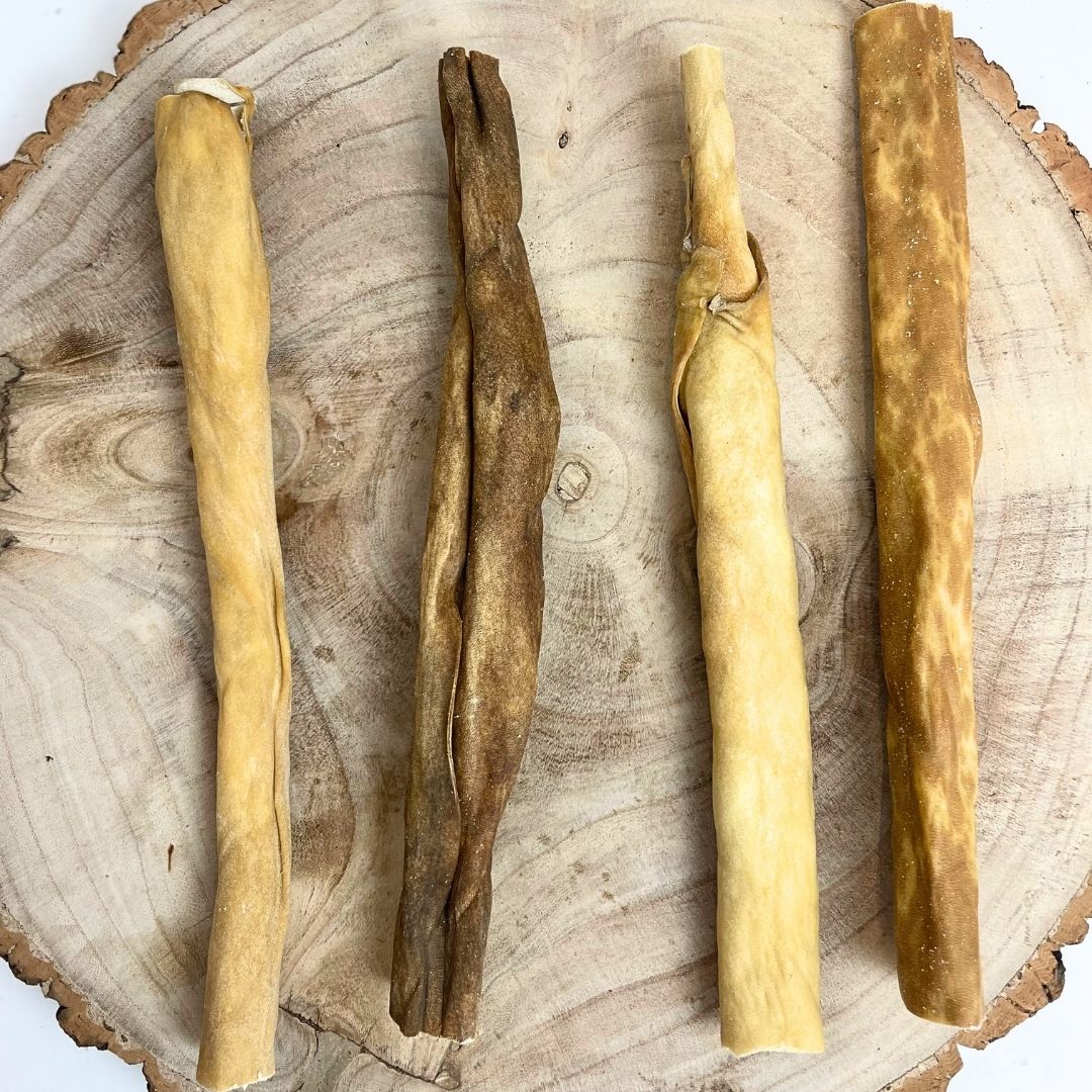 Large Goat Skin Roll 30cm Dog Chew Treat