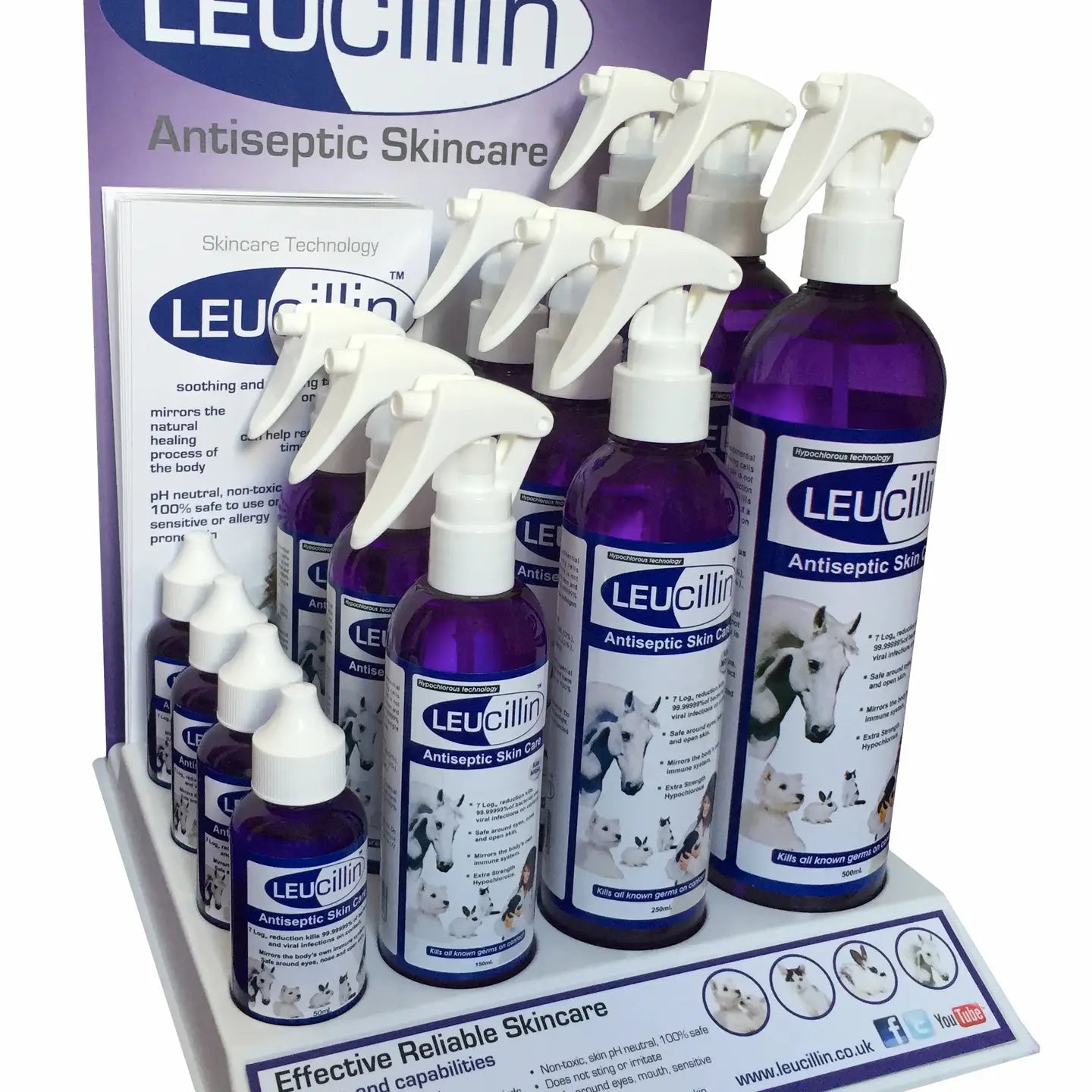 Leucillin Antiseptic Skincare Spray for Pets Safe Antibacterial