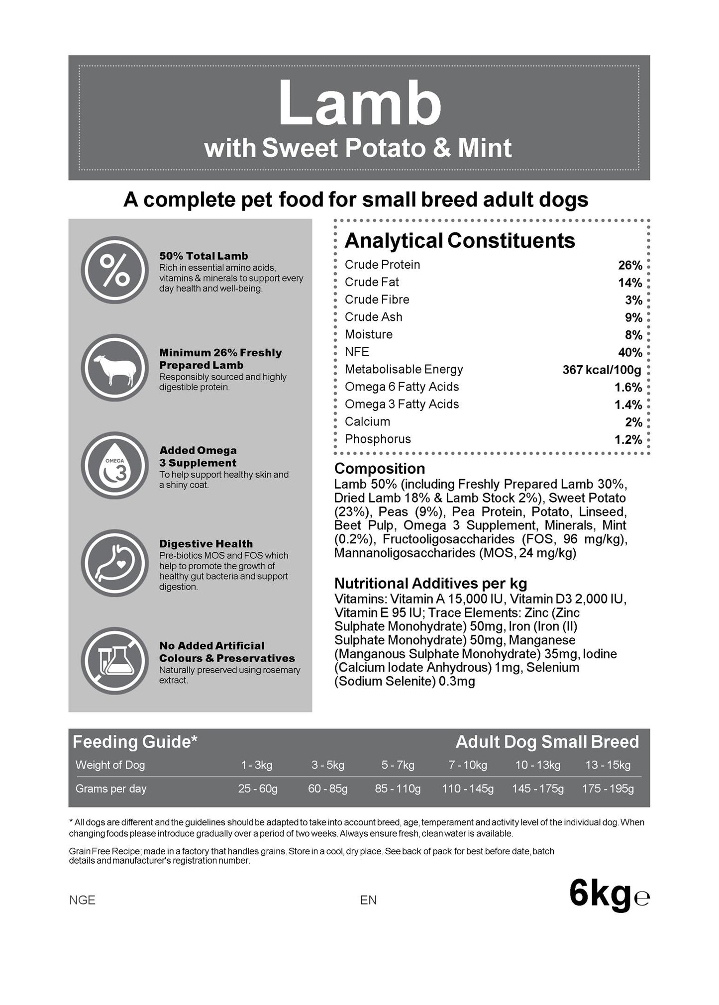 Blakes - Small Breed - Grain Free Complete Dog Food 6KG