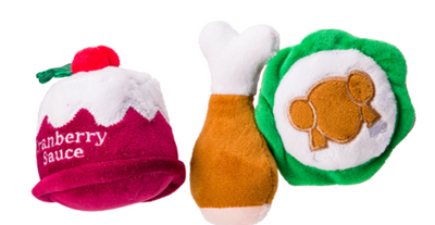 House of Paws Christmas Dinner Cat Toy Set – 3-pack festive catnip toys inspired by Christmas dinner favourites for playful holiday fun