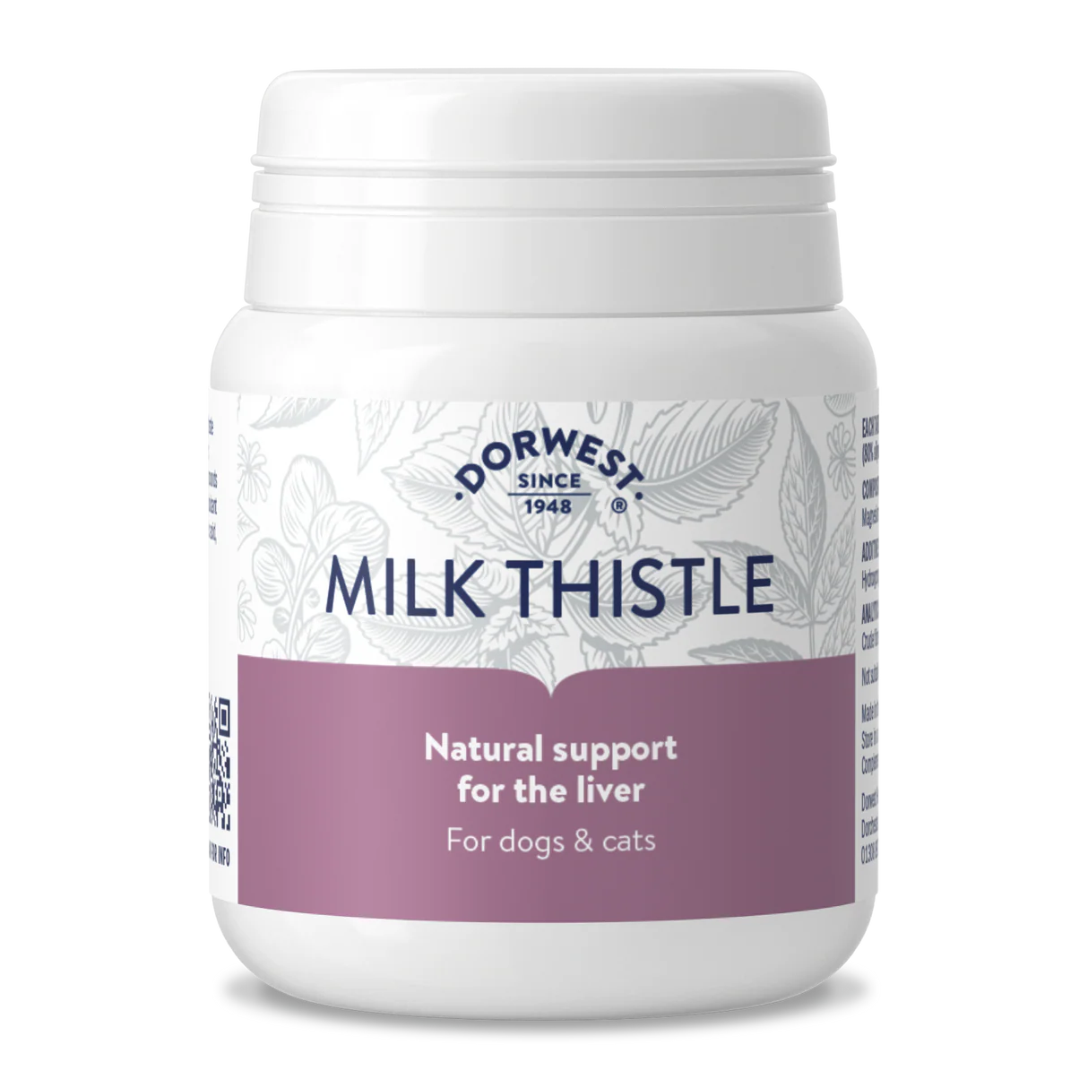 Dorwest Milk Thistle Tablets for Dogs and Cats – Front of Packaging