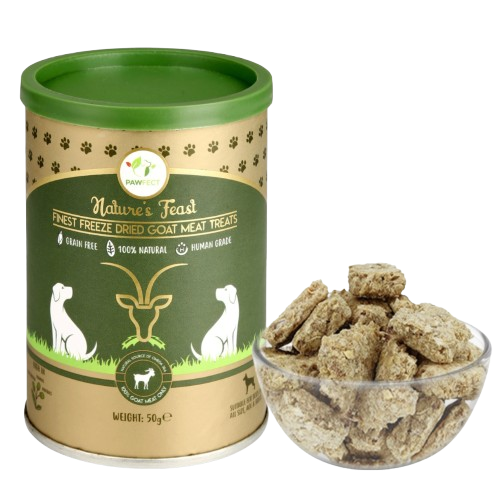 Pawfect Nature's Feast Freeze-Dried Treat- Goat Meat -Dog 50g