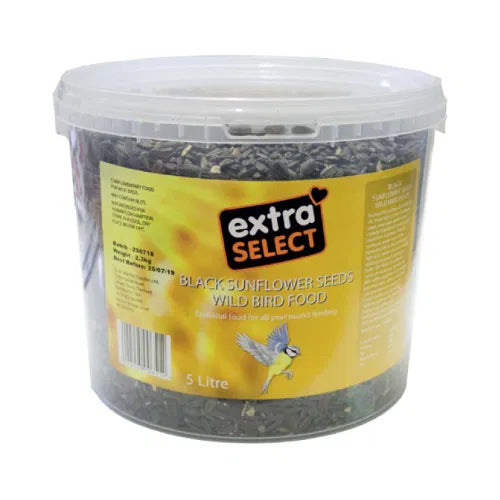 Extra Select Wild Bird Food Bucket – Black Sunflower Seeds (5L)