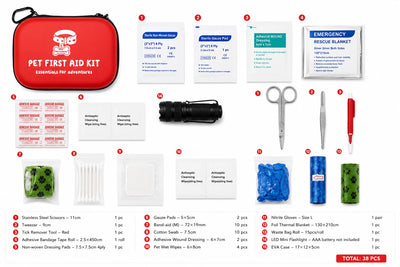 First Aid Kit for Pets - 38 Piece Emergency Care Set | Apex Pet Products | Dog & Cat First Aid Essentials.
