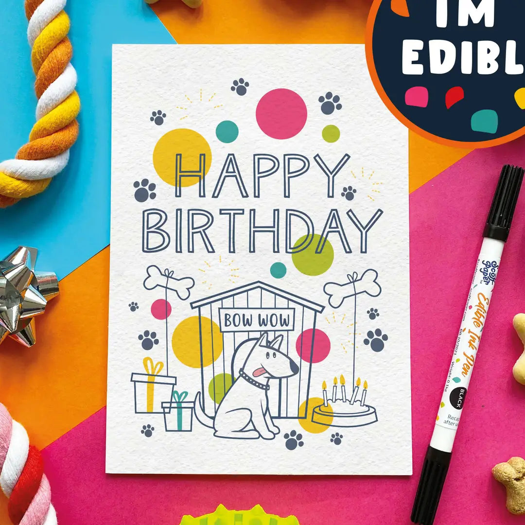Scoff Paper Edible Greeting Cards for Dogs – Chicken, Bacon or Peanut Flavour