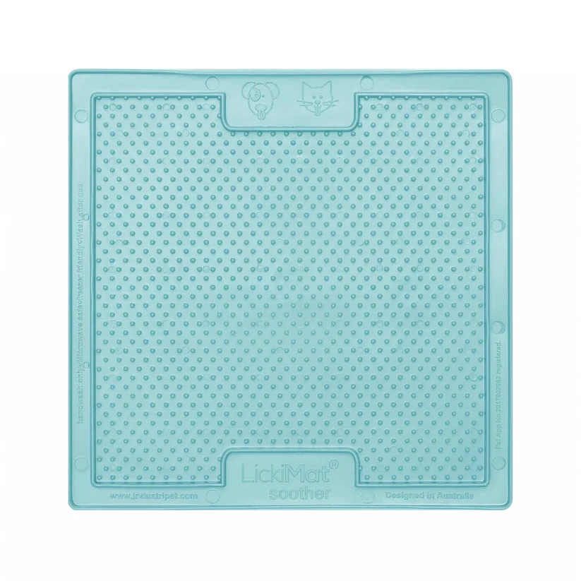 LickiMat Classic Soother mint 20cm flexible lick mat with raised brush-tip texture