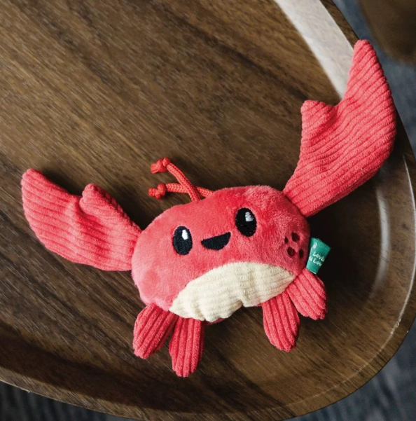 Sea Creatures Crab soft plush squeaky dog toy