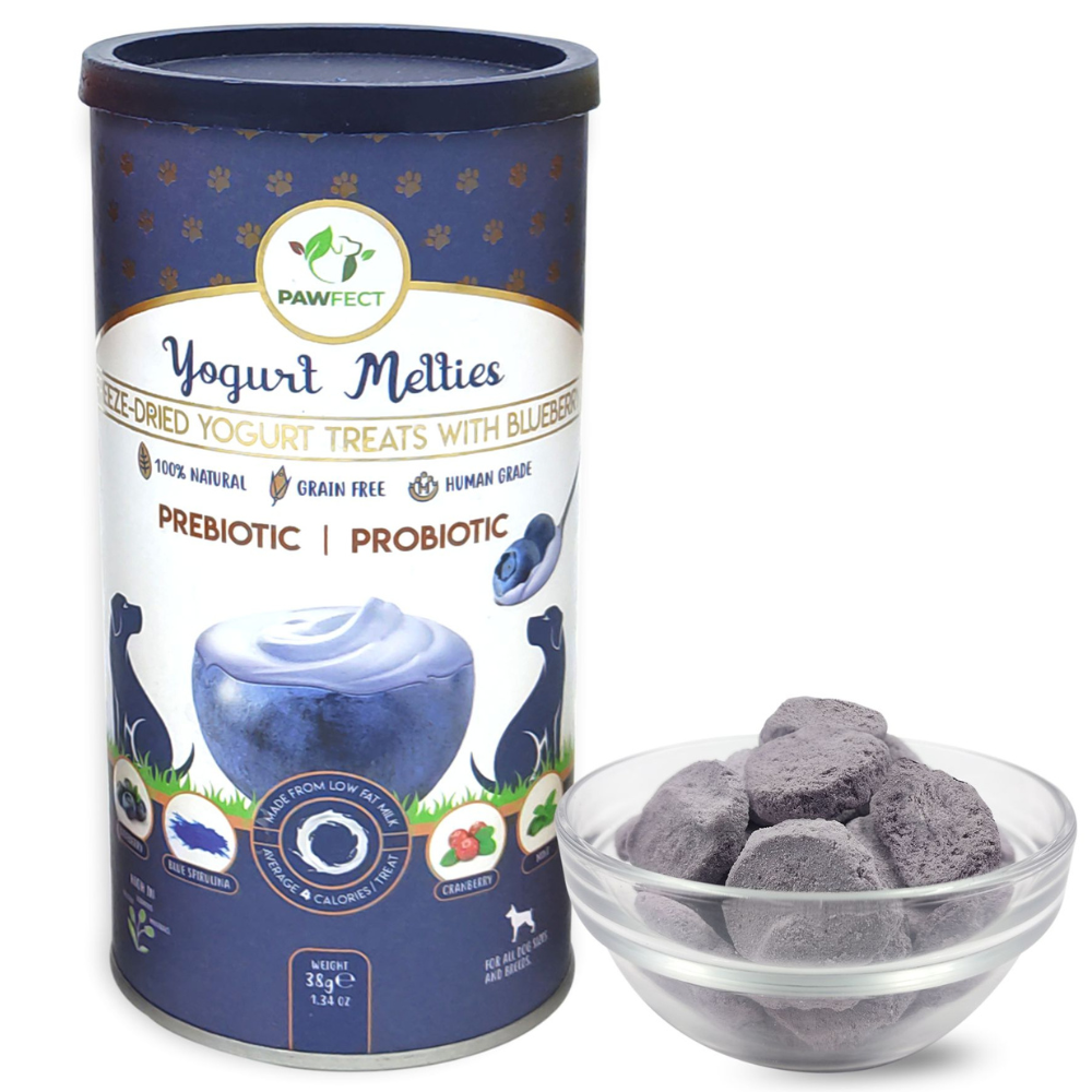 Pawfect Pre and Probiotic Dog Treats: Blueberry & Yogurt 38g