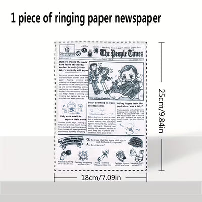 Soft fabric newspaper-style crinkle enrichment toy for dogs