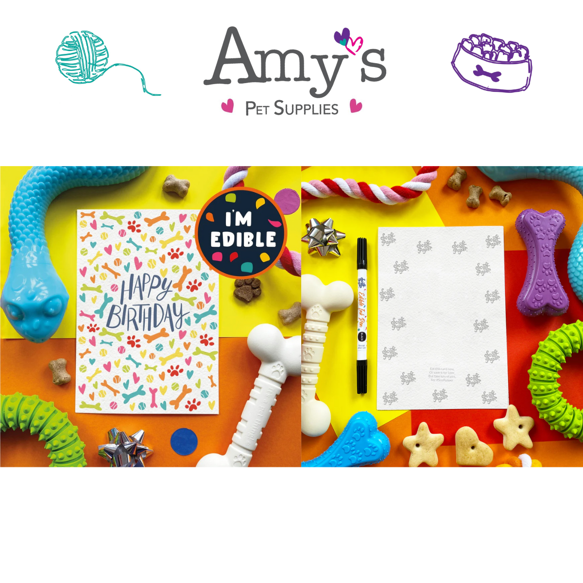 Scoff Paper Edible Celebration Cards For Dogs