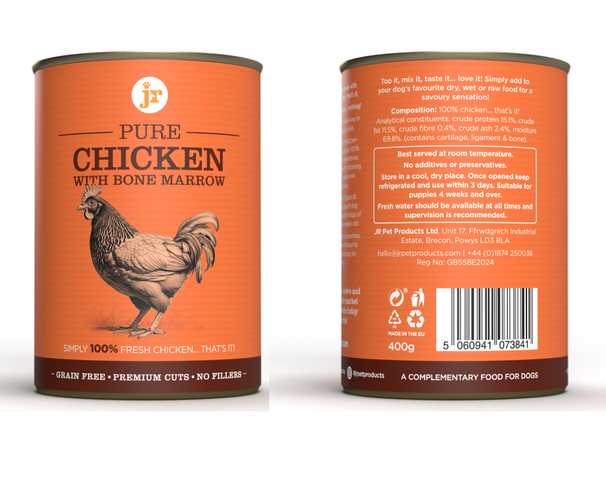 Jr Pure Dog Food Topper/Mixer Cans 80g - 400g
