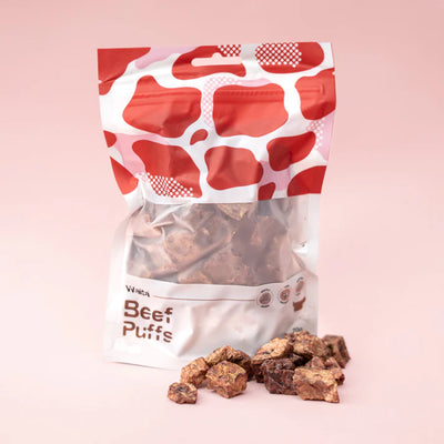 Waita Air Dried Beef Puffs 70g crunchy dental dog treat