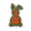 Hay-shaped bunny with orange center on a white background