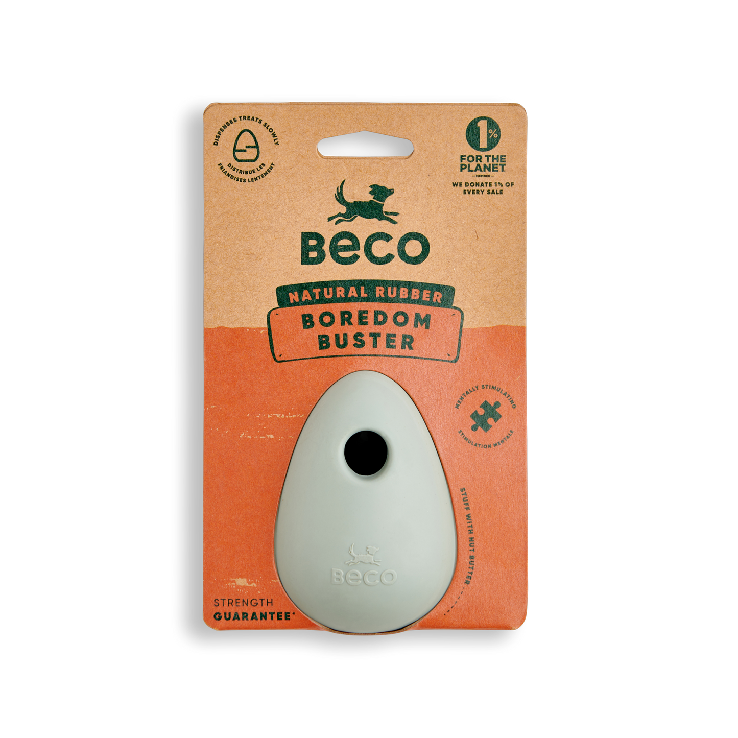 Beco Boredom Buster Natural Rubber Dog Enrichment Toy