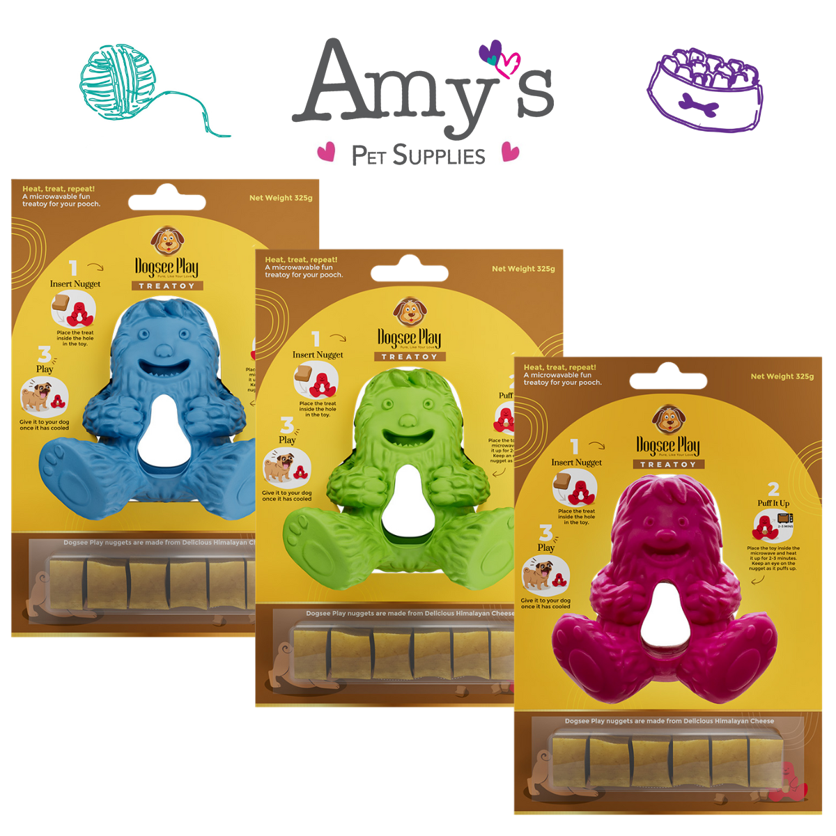 Dogsee Yeti Treat Toy - Enrichment Toy For Dogs