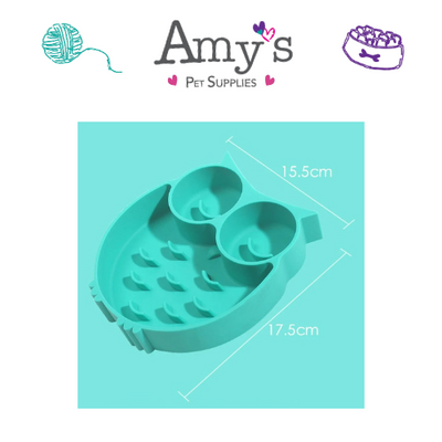 Owl Shaped Silicone Slow Feeder Bowl