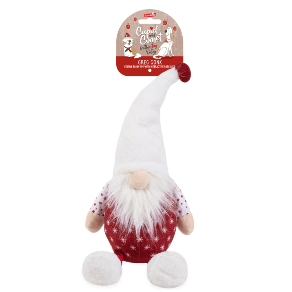 Greg Gonk Festive Plush Dog Toy