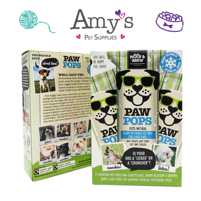 Woof & Brew Paw Pops 6 pack Ice Lollies for Dogs