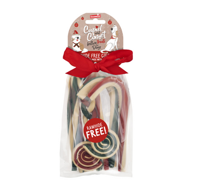 Cupid & Comet Rawhide Free Dog Treat Gift Bag