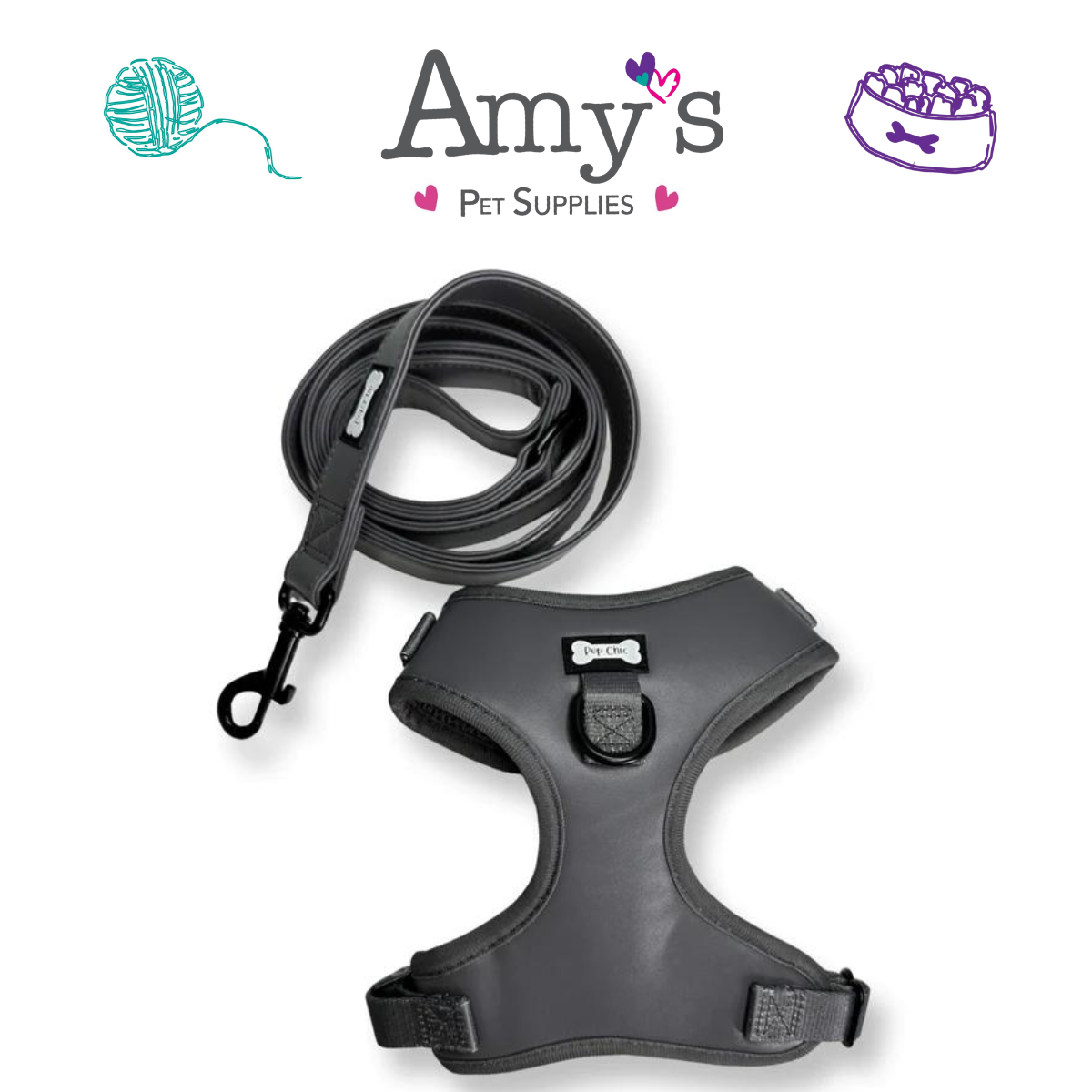 Pup Chic - City Slicker Vegan Leather Range- Harnesses, Leads, Etc