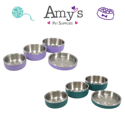 Double Wall Stainless Steel Pet Bowls