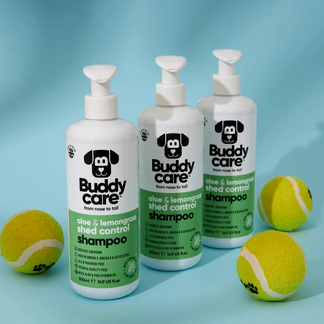 Buddy Care Aloe & Lemongrass Shed Control Shampoo For Dogs