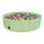 Green & White Checkered Dog Paddling Pool – Medium (120cm)